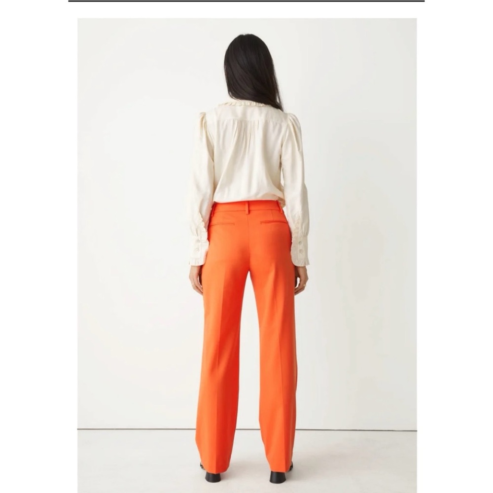 & Other Stories Trousers Size 6 Career Orange Office Workeear - Picture 2 of 10